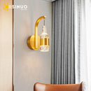 Axyaa Crystal LED Wall Sconce for Elegant Room Lighting