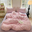 Axyaa Queen Size Strawberry Bedding Set: Duvet Cover, Bed Sheet, Pillowcase