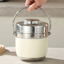 Axyaa Stainless Steel Bento Lunch Box Set with Chopsticks and Spoon