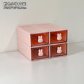 Axyaa Desktop Organizer Box: Rabbit Pen Holder & Drawer Stationery Rack
