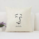 Axyaa Man Face Print Plush Cushion Cover 50x50cm