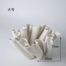 Axyaa Floral Arrangement Ceramic Vase Bud Shape Desk Decoration Artificial Flowers