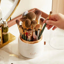 Axyaa 360° Rotating Makeup Brushes Holder & Cosmetic Organizer for Clear Jewelry Container
