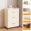 Axyaa 15.75 Inch Multi-tier Rolling Storage Cabinet for Snacks, Clothes, Books