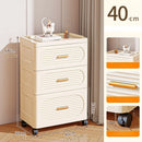 Axyaa 15.75 Inch Multi-tier Rolling Storage Cabinet for Snacks, Clothes, Books