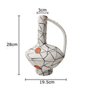 Irregular Ceramic Vase by Axyaa: Abstract Aesthetic Room Decor with Artificial Flowers