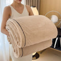 Axyaa Warm Fleece Jacquard Blanket - Multifunctional & Thick Winter Sofa Nap Sheet