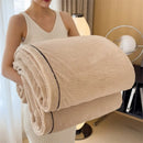Axyaa Warm Fleece Jacquard Blanket - Multifunctional & Thick Winter Sofa Nap Sheet