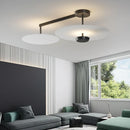 Axyaa Black Gold Round Chandelier Remote Control Dimming Ceiling Lights