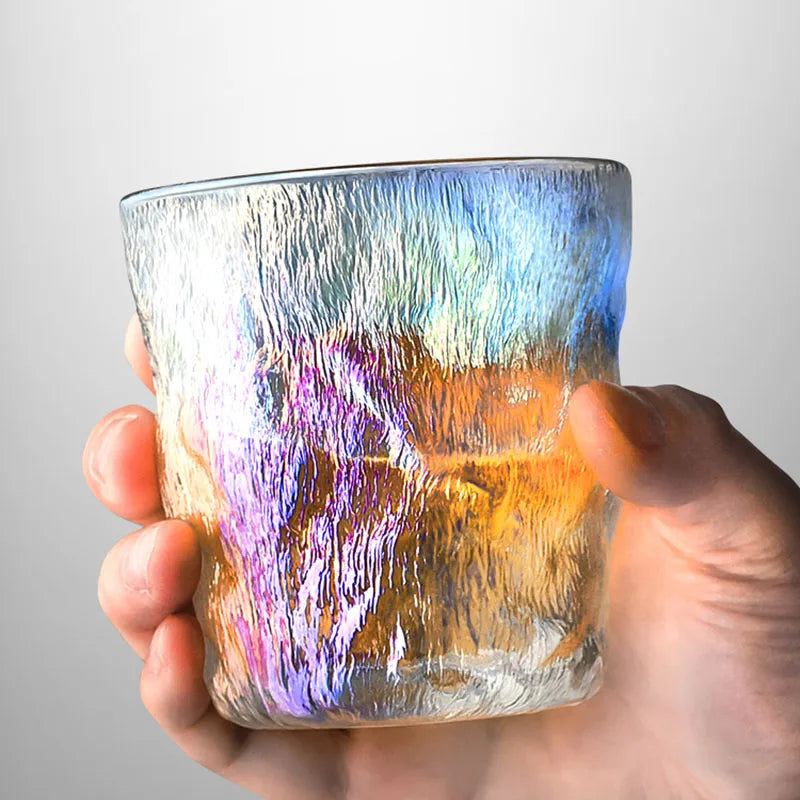 Axya Glass Coffee Cups Gradient Texture, Perfect for Tea, Juice, and Gifts.