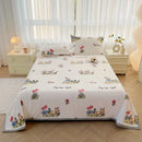 Axyaa Cartoon Panda Flannel Blanket Set with Pillowcases for Sofa Bed Bedspread