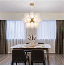 Axyaa Glass Bubble Chandelier Island Lighting for Living Room and Dining Table