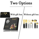 Golden Black Cutlery Set 24Pcs Stainless Steel Knife Fork Spoon Tableware Axyaa