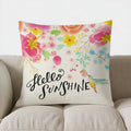 Axyaa Floral Pattern Throw Pillow Cover for Sofa, Bedroom, Car - Home Decor