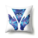 Axyaa Cartoon Eye Pattern Plush Cushion Cover 45x45cm Buddha Head Pillow Cover
