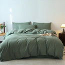 Axyaa 100% Cotton Yarn-Dyed 4-Piece Duvet Set - Ultra-Soft Bedding