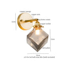 Axyaa Octagonal Glass LED Wall Lamp for Bedroom, Living Room, Stair, Bathroom, Pull Chain Switch