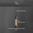 Axyaa Modern LED Pendant Lights Clear Glass Gold Copper Minimalist Hanging Lamp