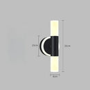 Axyaa Clear Glass LED Wall Sconce Light in Gold or Black Finish