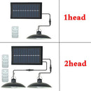 Axyaa Double-head Solar Pendant Light with Remote Control