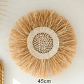 Rattan Grass Weaving Wall Decor, Moroccan Style, Axyaa Livingroom Bedroom Background