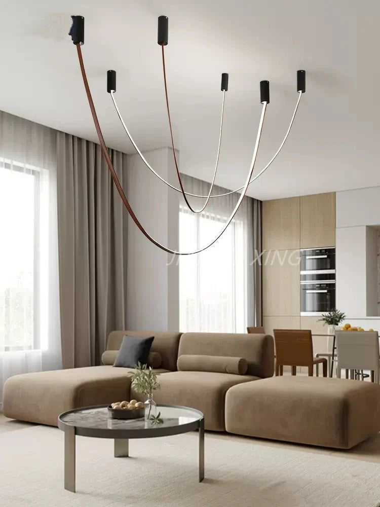Axyaa Soft Silicone Belt Pendant Lamp for Loft Living with LED Luminaires