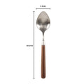 Axyaa Stainless Steel Walnut Handle Elegant Vintage Dining Spoon Fork Set