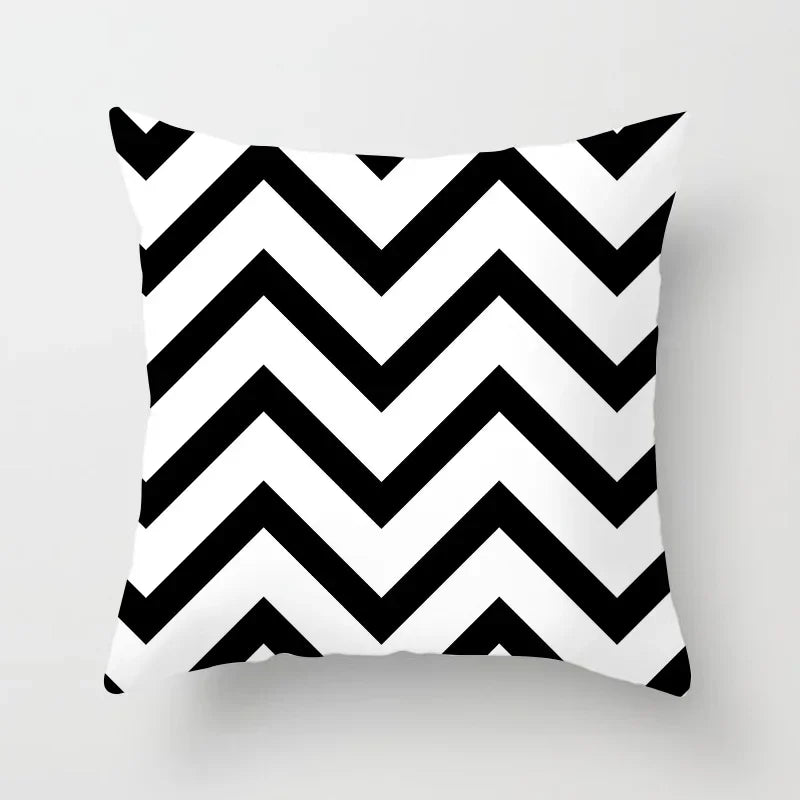 Axyaa Geometric Stripe Printed Pillowcase - Modern Home Decor