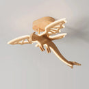 Axyaa Wood Dragon Nursery LED Ceiling Light for Kids' Room