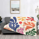 Axyaa Fauvism Plaid Fleece Blanket - Colorful, Warm, Classic Design