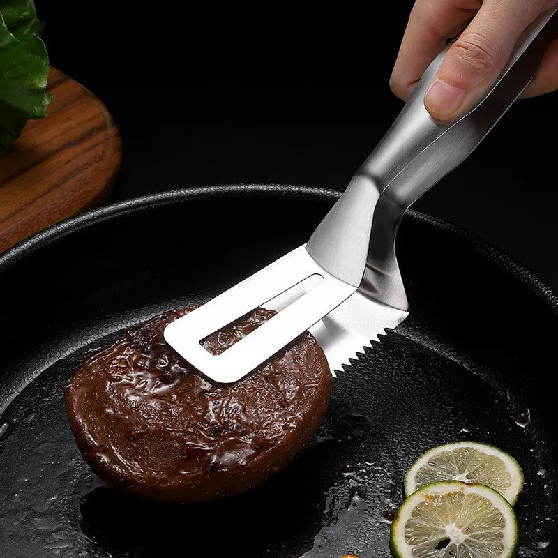 Axyaa Stainless Steel Food Tongs - Multi-Purpose Kitchen Utensil