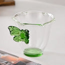 Axyaa Espresso Glass Tea Cup 80ml - High Borosilicate Heat-Resistant Butterfly Design