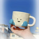 Axyaa Cartoon Couple Ceramic Mug Creative Milk Coffee Tea Cup