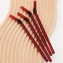 Axyaa Glass Straw Set - Red, Creative, High Borosilicate, with Brush