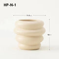 Axyaa Ceramic Green Plant Flowerpot Wind Silver Vase Desktop Decoration