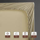 Axyaa 1200 TC Egyptian Cotton Fitted Sheet for Double King Queen Bed