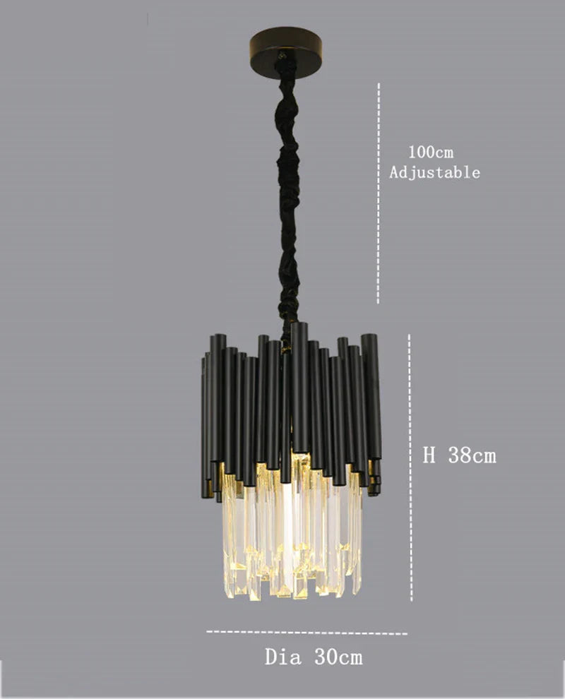 Axyaa Luxury Crystal Chandelier for Modern Living and Dining Room Decor