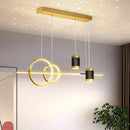 Axyaa Modern Black LED Pendant Chandelier for Living Dining Kitchen Desks