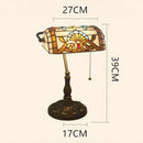Axyaa Stained Glass Desk Lamp Tiffany Style Scandinavian Home Decor LED Table Light