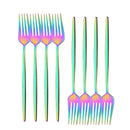 Axyaa Stainless Steel Dinner Fork Set - 8 Pcs Cutlery Dining Tableware