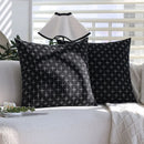 Axyaa Modern Farmhouse Woven Textured Pillow Covers - Set of 2