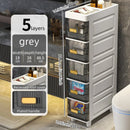 Axyaa Slim Storage Cabinet: Multi-Layer Side Rack & Organizer for Narrow Spaces