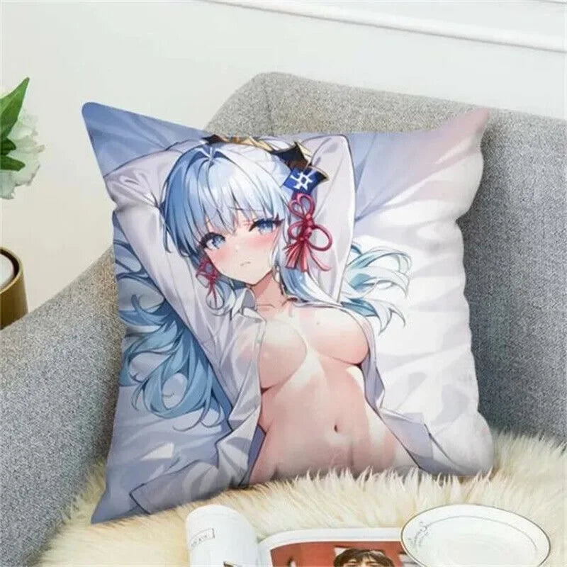 Axyaa Anime Genshin Impact Pillow Case Decor Cover for Bed and Sofa