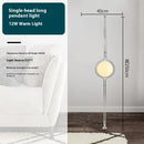 Chrome Metal White Acrylic Ball Floor Lamp for Living Room by Axyaa