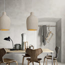 Axyaa Cement LED Pendant Light: Minimalist Wabi Sabi Chandelier for Home Decor