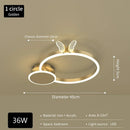Axyaa Gold Lustre Circles Butterflies LED Ceiling Lamps Modern Round Ring Home Lighting