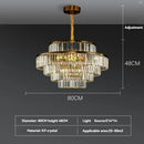 Axyaa Luxury Gold Crystal Chandelier for Living Room Villa Kitchen Decor
