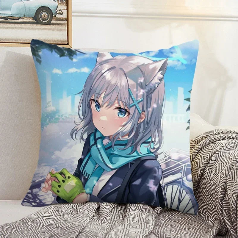 Axyaa Blue Archive Modern Women's Pillowcase 45x45 Decorative Cushion Cover