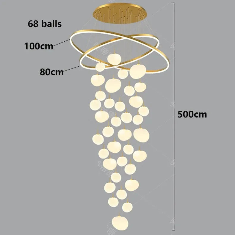 Axyaa Staircase Chandelier Pendant Light for Modern Home Decor & Indoor Lighting
