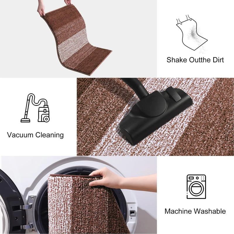 Axyaa Furry Dog Door Mat for Muddy Paws: Non-Slip Indoor Entryway Doormat